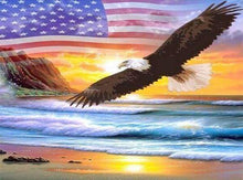 Load image into Gallery viewer, Diamond Painting | Diamond Painting - Eagle Flag USA | animals Diamond Painting Animals eagles | FiguredArt