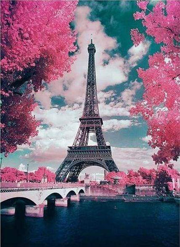 Diamond Painting | Diamond Painting - Eiffel Tower and Flowers | cities Diamond Painting Cities Diamond Painting Romance flowers romance |