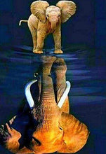 Load image into Gallery viewer, Diamond Painting | Diamond Painting - Elephant and its reflection | animals Diamond Painting Animals elephants | FiguredArt
