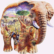 Load image into Gallery viewer, Diamond Painting | Diamond Painting - Elephant Landscape | animals Diamond Painting Animals elephants landscapes | FiguredArt