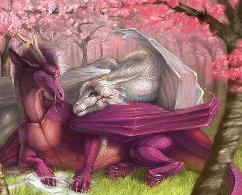 Diamond Painting | Diamond Painting - Fairy Dragons | animals Diamond Painting Animals | FiguredArt