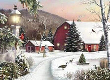 Load image into Gallery viewer, Diamond Painting | Diamond Painting - Farm in the Snow | Diamond Painting Landscapes landscapes winter | FiguredArt