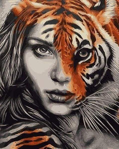 Diamond Painting | Diamond Painting - Female Tiger | animals Diamond Painting Animals tigers | FiguredArt