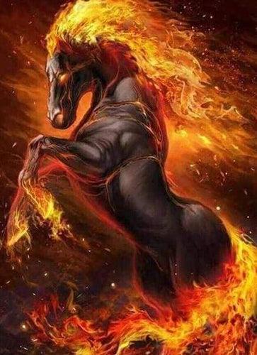 Diamond Painting | Diamond Painting - Fire Horse | animals Diamond Painting Animals horses | FiguredArt