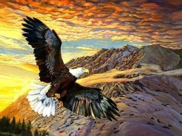 Diamond Painting | Diamond Painting - Flight of the Eagle | animals Diamond Painting Animals eagles | FiguredArt
