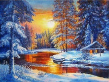 Load image into Gallery viewer, Diamond Painting | Diamond Painting - Glow of Sunset on River | Diamond Painting Landscapes landscapes | FiguredArt