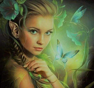 Diamond Painting | Diamond Painting - Goddess and Butterflies | butterflies Diamond Painting Romance romance | FiguredArt
