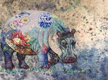 Load image into Gallery viewer, Diamond Painting | Diamond Painting - Hippo Flowers | animals Diamond Painting Animals Diamond Painting Flowers flowers | FiguredArt