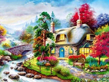 Load image into Gallery viewer, Diamond Painting | Diamond Painting - House near small River | Diamond Painting Landscapes landscapes | FiguredArt