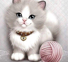 Load image into Gallery viewer, Diamond Painting | Diamond Painting - Kitten and Ball of Wool | animals cats Diamond Painting Animals | FiguredArt