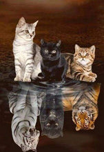 Load image into Gallery viewer, Diamond Painting | Diamond Painting - Kitten Reflection | animals cats Diamond Painting Animals | FiguredArt