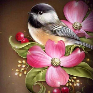 Diamond Painting | Diamond Painting - Little Bird and Flowers | animals birds Diamond Painting Animals Diamond Painting Flowers flowers |