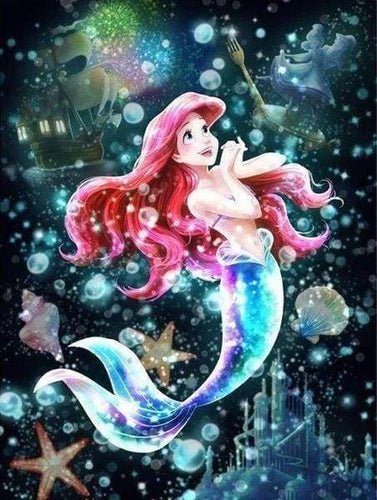 Diamond Painting | Diamond Painting - Mermaid and bubbles | Diamond Painting Romance romance | FiguredArt