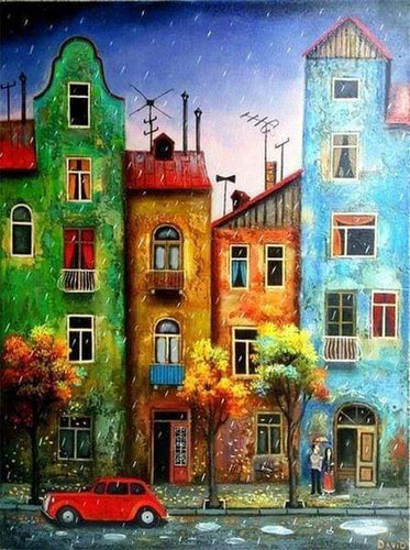 Diamond Painting | Diamond Painting - Neighborhood | cities Diamond Painting Cities | FiguredArt