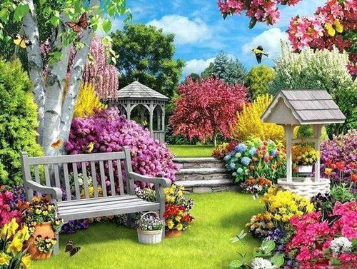 Diamond Painting | Diamond Painting - Nice Garden | Diamond Painting Landscapes landscapes | FiguredArt