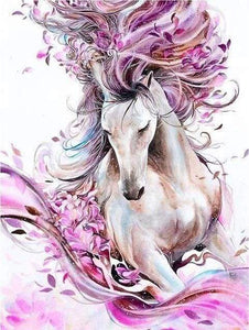 Diamond Painting | Diamond Painting - Pink Horse | animals Diamond Painting Animals horses | FiguredArt