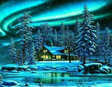 Load image into Gallery viewer, Diamond Painting Framed - Polar Northern Lights