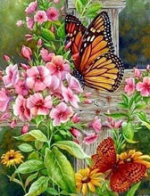 Load image into Gallery viewer, Diamond Painting | Diamond Painting - Pretty Butterflies and Flowers | animals butterflies Diamond Painting Animals Diamond Painting Flowers