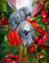 Load image into Gallery viewer, Diamond Painting | Diamond Painting - Red and Gray Parrots | animals birds Diamond Painting Animals parrots | FiguredArt