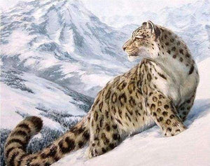 Diamond Painting | Diamond Painting - Snow Leopard | animals Diamond Painting Animals winter | FiguredArt