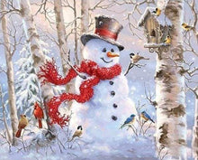 Load image into Gallery viewer, Diamond Painting | Diamond Painting - Snowman in the Forest | Diamond Painting Landscapes landscapes winter | FiguredArt