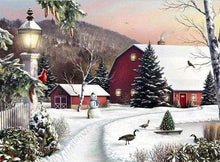 Load image into Gallery viewer, Diamond Painting | Diamond Painting - Snowy Farm | Diamond Painting Landscapes landscapes | FiguredArt