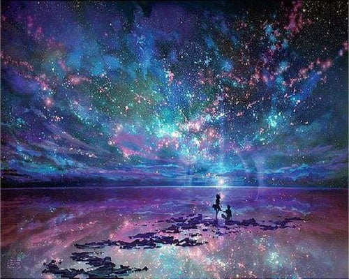 Diamond Painting | Diamond Painting - Starry Sky and Romance | Diamond Painting Landscapes landscapes | FiguredArt