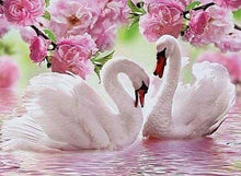 Load image into Gallery viewer, Diamond Painting | Diamond Painting - Swans in Spring | animals birds Diamond Painting Animals swans | FiguredArt