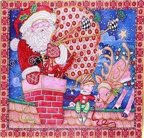 Diamond Painting | Diamond Painting - Table Santa | christmas Diamond Painting Religion religion | FiguredArt