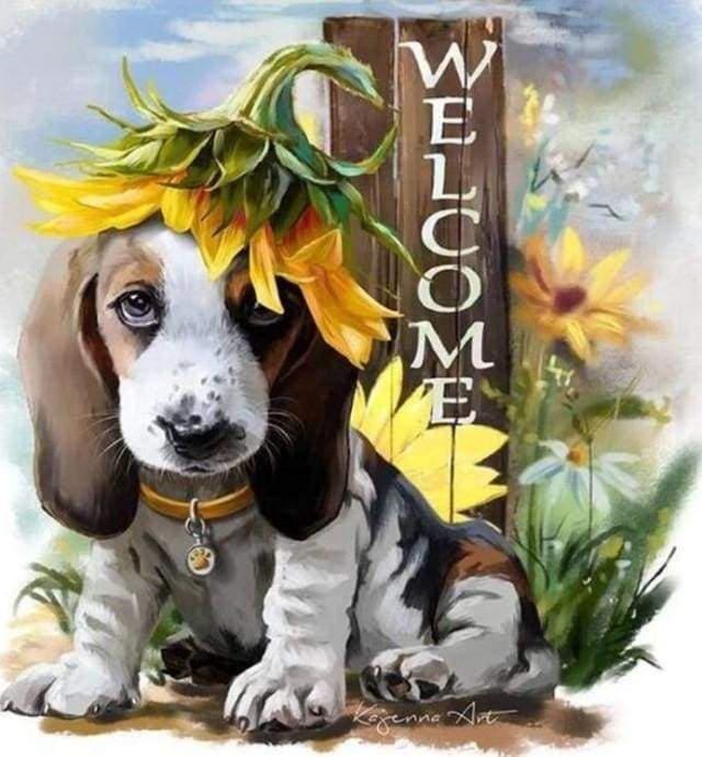 Diamond Painting - Welcome Dog