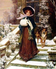 Load image into Gallery viewer, Diamond Painting | Diamond Painting - Woman and her Dog | Diamond Painting Romance romance | FiguredArt