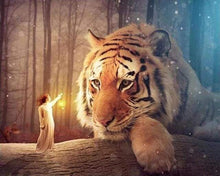 Load image into Gallery viewer, Diamond Painting | Diamond Painting - Woman and Tiger | animals Diamond Painting Animals tigers | FiguredArt