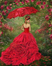 Load image into Gallery viewer, Diamond Painting | Diamond Painting - Woman in red dress | Diamond Painting Romance romance | FiguredArt