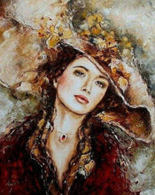 Load image into Gallery viewer, Diamond Painting | Diamond Painting - Woman with Hat | Diamond Painting Romance romance | FiguredArt