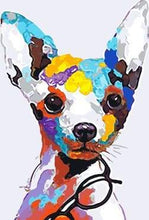 Load image into Gallery viewer, paint by numbers | Dog and Glasses | animals dogs easy new arrivals | FiguredArt