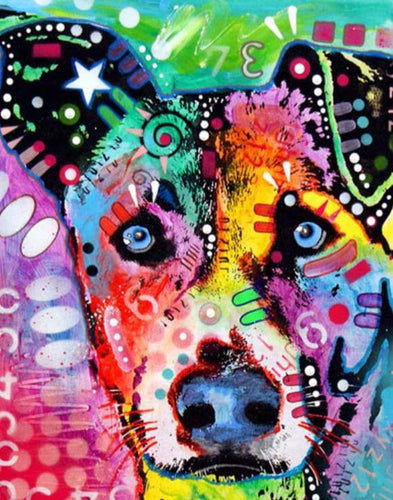 paint by numbers | Dog Fashion Color | advanced animals dogs Pop Art | FiguredArt