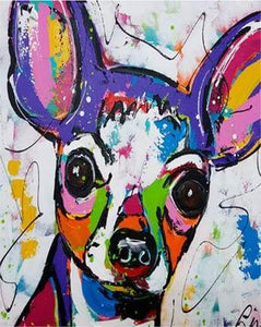 paint by numbers | Dog in Style | animals dogs intermediate | FiguredArt