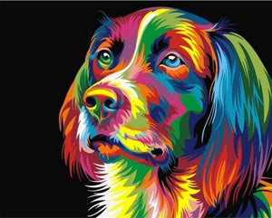 paint by numbers | Dog Pop Art Portrait | animals dogs easy Pop Art | FiguredArt
