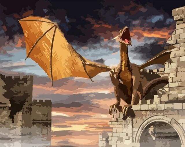 paint by numbers | Dungeon Dragon | animals dragons intermediate | FiguredArt