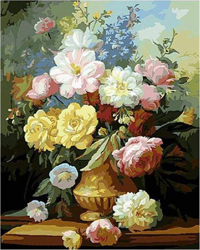 paint by numbers | Elegant bouquet | animals elephants flowers intermediate | FiguredArt