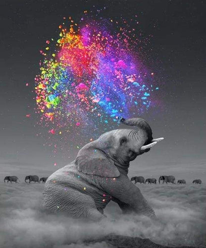 paint by numbers | Elephant Art colors | advanced animals elephants Pop Art | FiguredArt