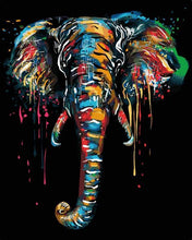 Load image into Gallery viewer, paint by numbers | Elephant Painting | animals elephants intermediate | FiguredArt