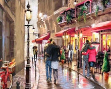 Load image into Gallery viewer, Paint by numbers | Going to the restaurant | advanced cities | Figured&#39;Art