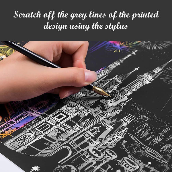 Scratch Painting - Hong Kong by night