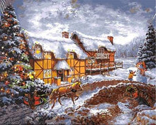 Load image into Gallery viewer, paint by numbers | Farm in Winter | advanced landscapes new arrivals | FiguredArt