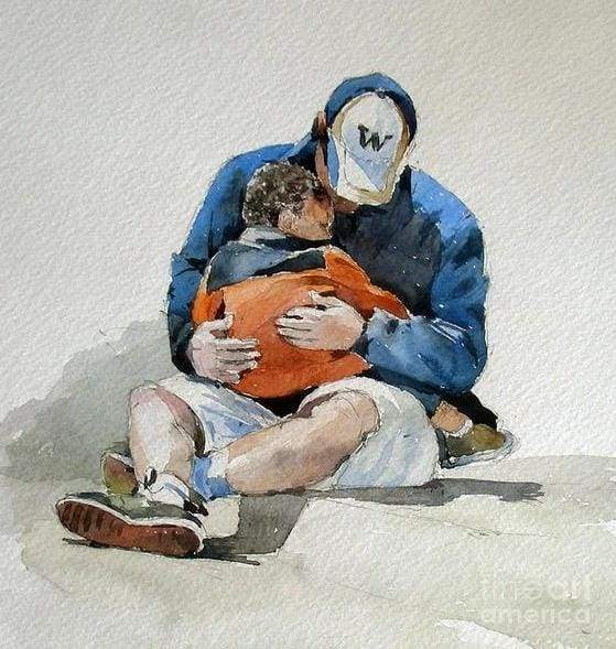 paint by numbers | Father And Son Hug | advanced portrait | FiguredArt