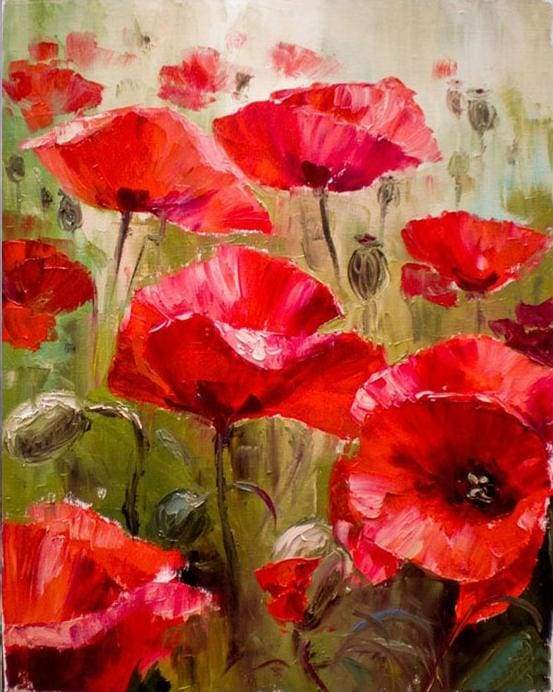 Paint by numbers - Field of Poppies – Figured'Art