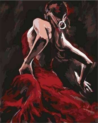paint by numbers | Flamenco Dancer | dance intermediate | FiguredArt