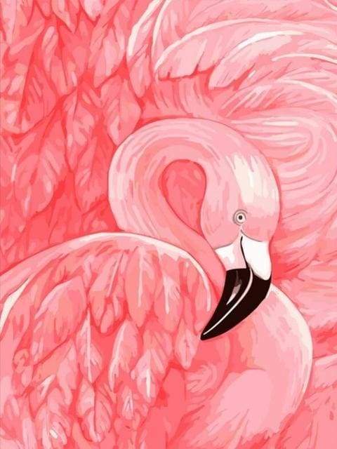 paint by numbers | Flamingo | animals birds easy flamingos | FiguredArt