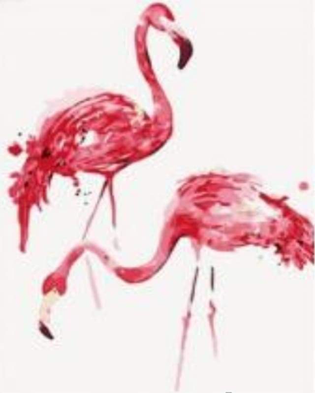 paint by numbers | Flamingos | animals birds easy flamingos | FiguredArt
